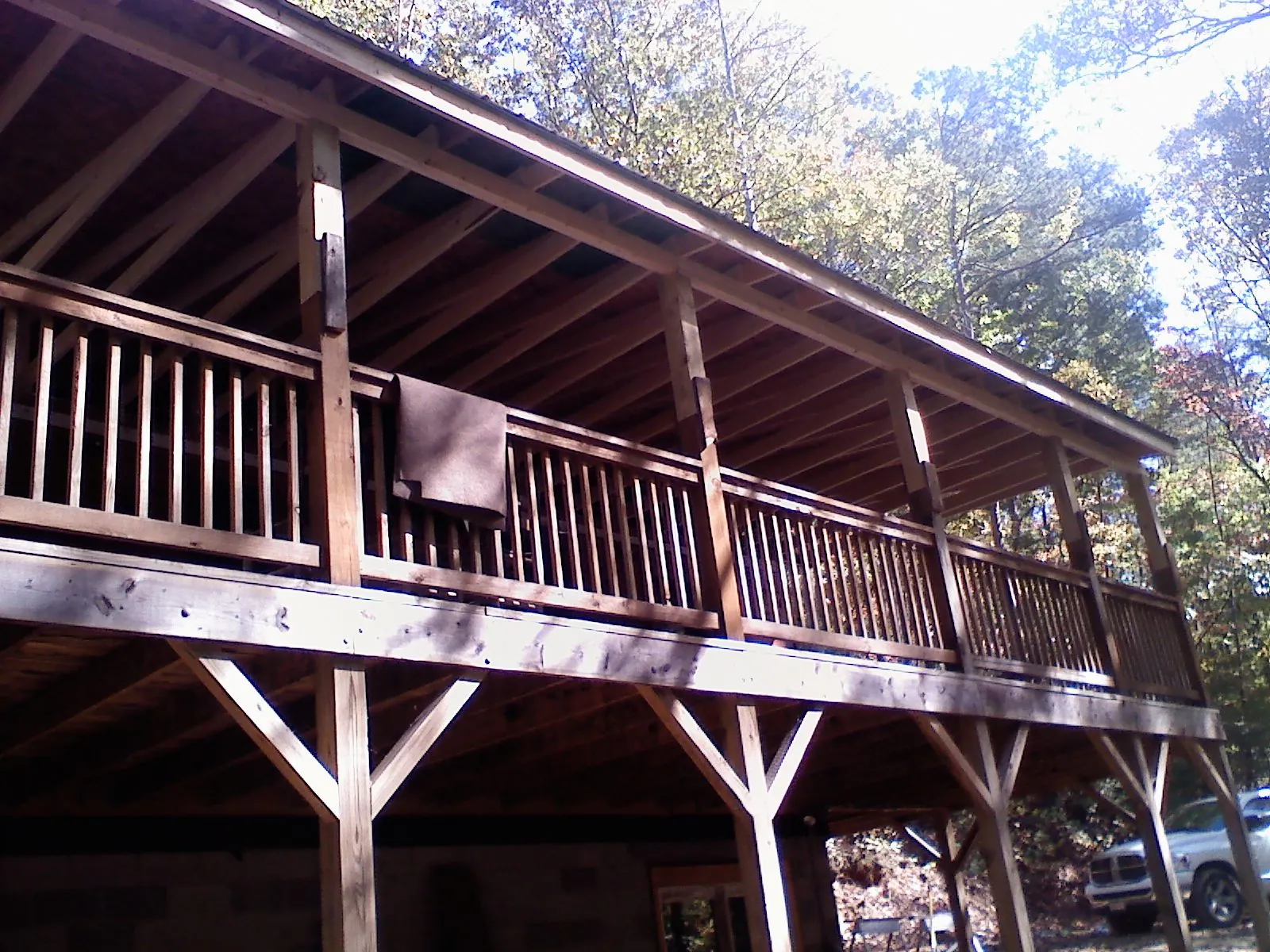 Timber framing under a new elevated porch and deck — Roof Leak Repair in Saint Helens by Roofing Brothers